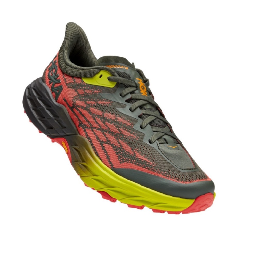 HOKA Men's Speedgoat 5
Trail Shoe /size 8D women 9.5 store display 
Color:Thyme👟